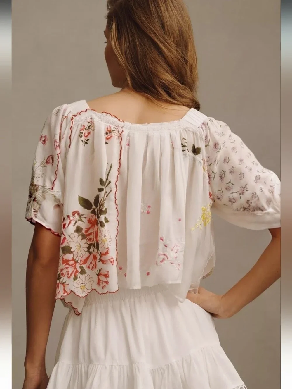 ANTHROPOLOGIE Puff Sleeve Collared  French Counyry Top RARE Blogger Fave NWT